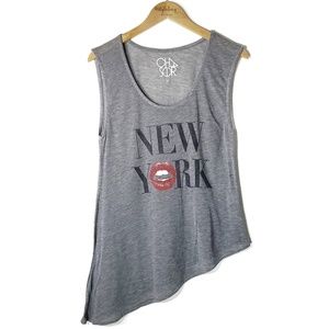 Chaser| Gray asymmetrical sleeveless top size M